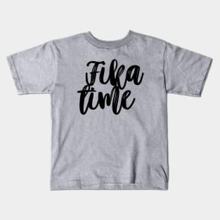 Fika Time Typography Kids T-Shirt